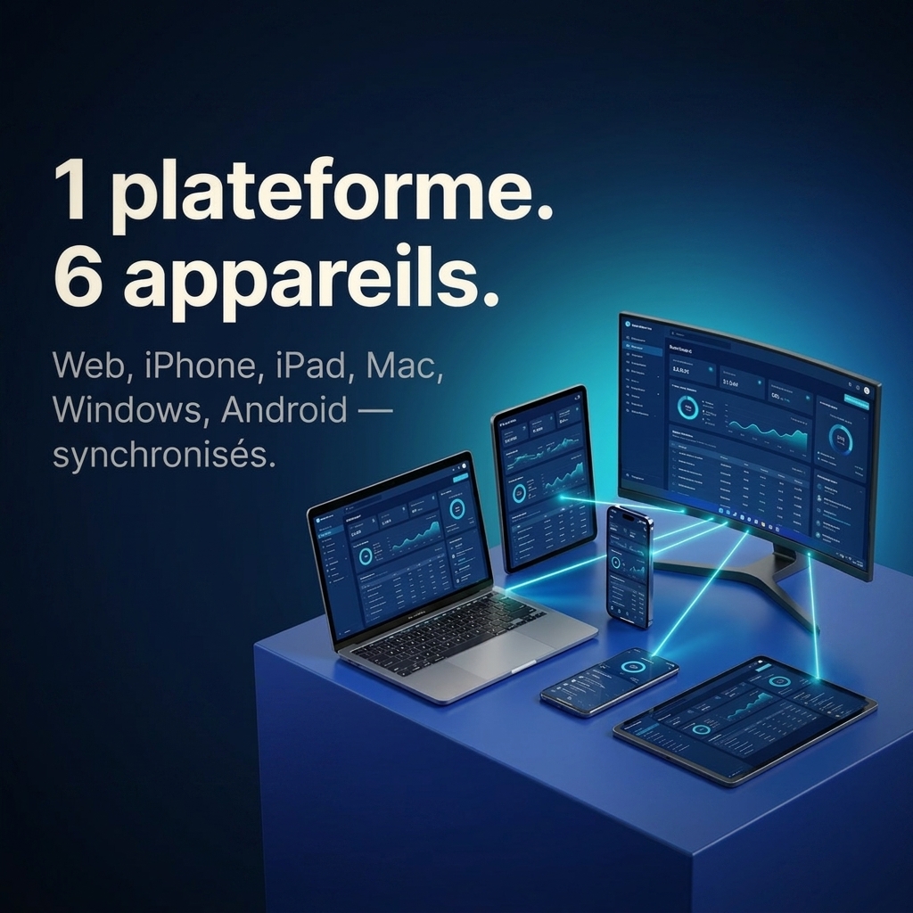 6 appareils synchronisés